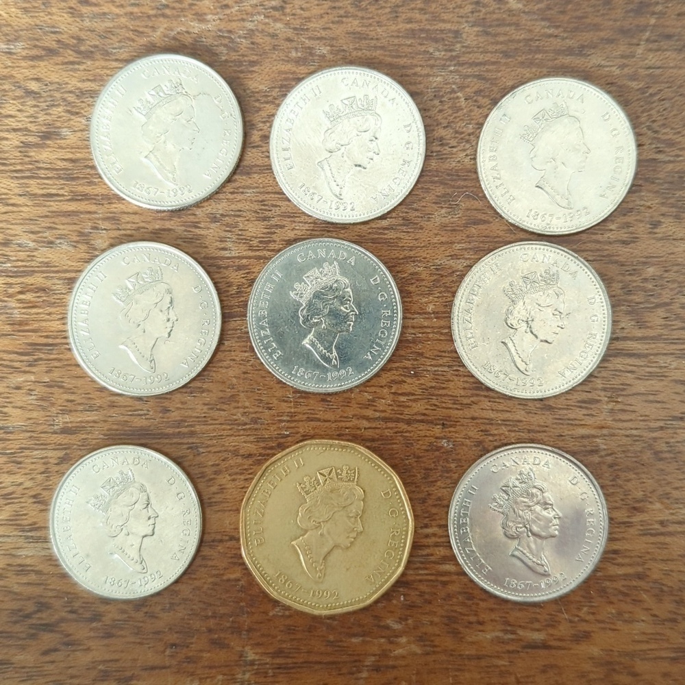 1992 Coins Commemorating 125 Years Of Confederation - Picture 3 of 3